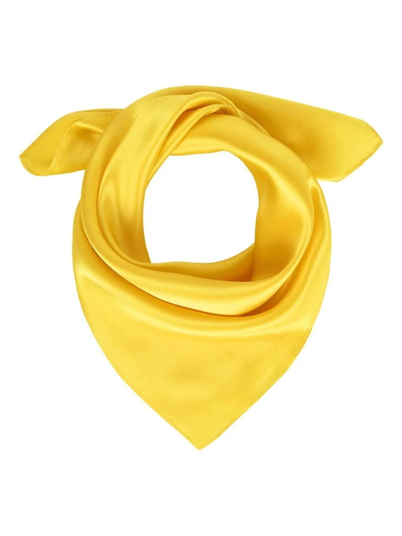 Carré de soie Piccolo uni Jaune