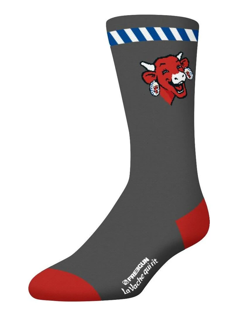 Lot de 4 paires de chaussettes homme La Vache Qui Rit Freegun   Gris