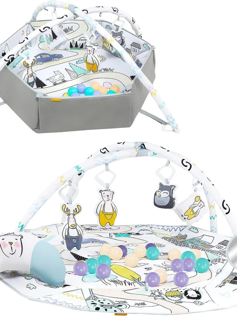 Tapis éducatif   d'éveil "Lykke"   Gris