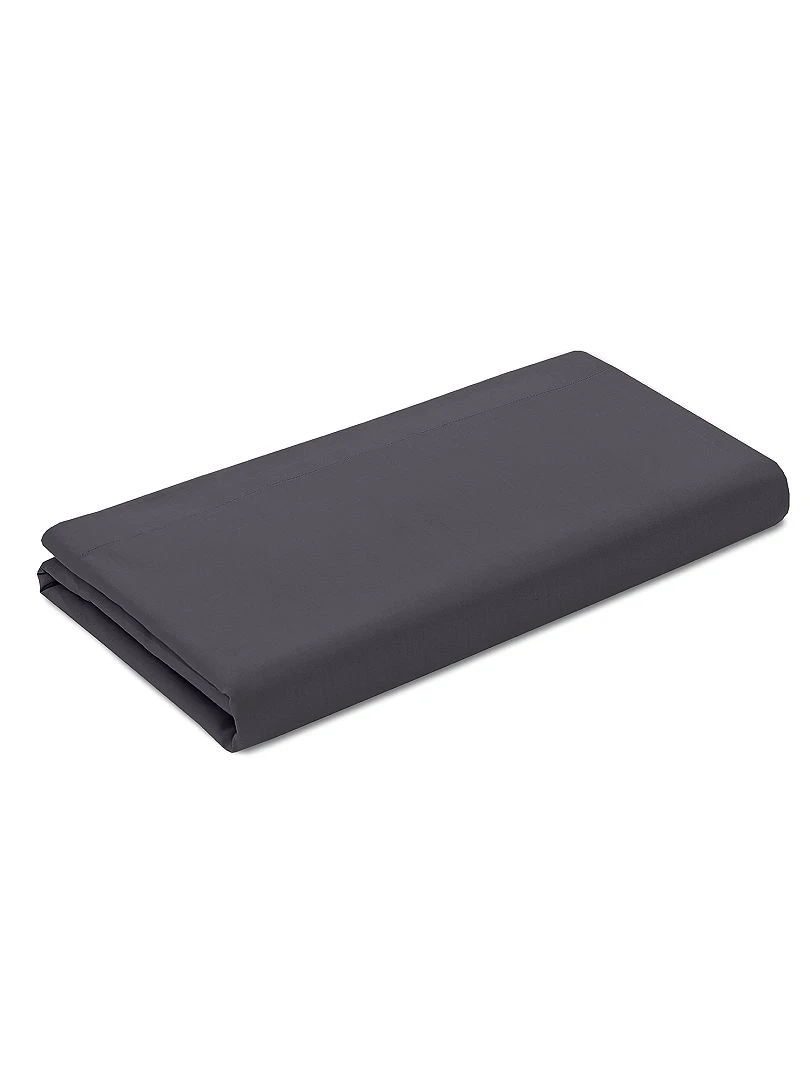 Drap plat uni gris anthracite