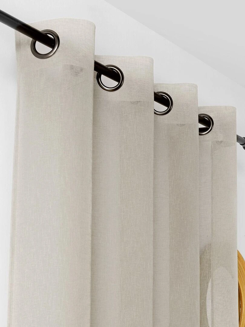 Voilage Effet rustique Taupe