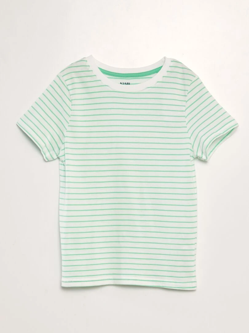 T shirt rayé Vert rayures