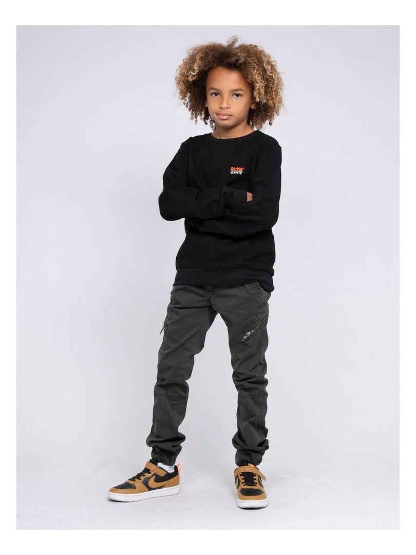 Sweat col rond WANGER BOY   Noir