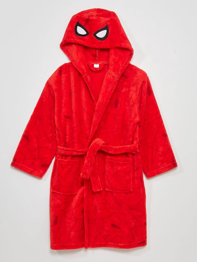 Robe de chambre avec capuche 'Spider Man' rouge