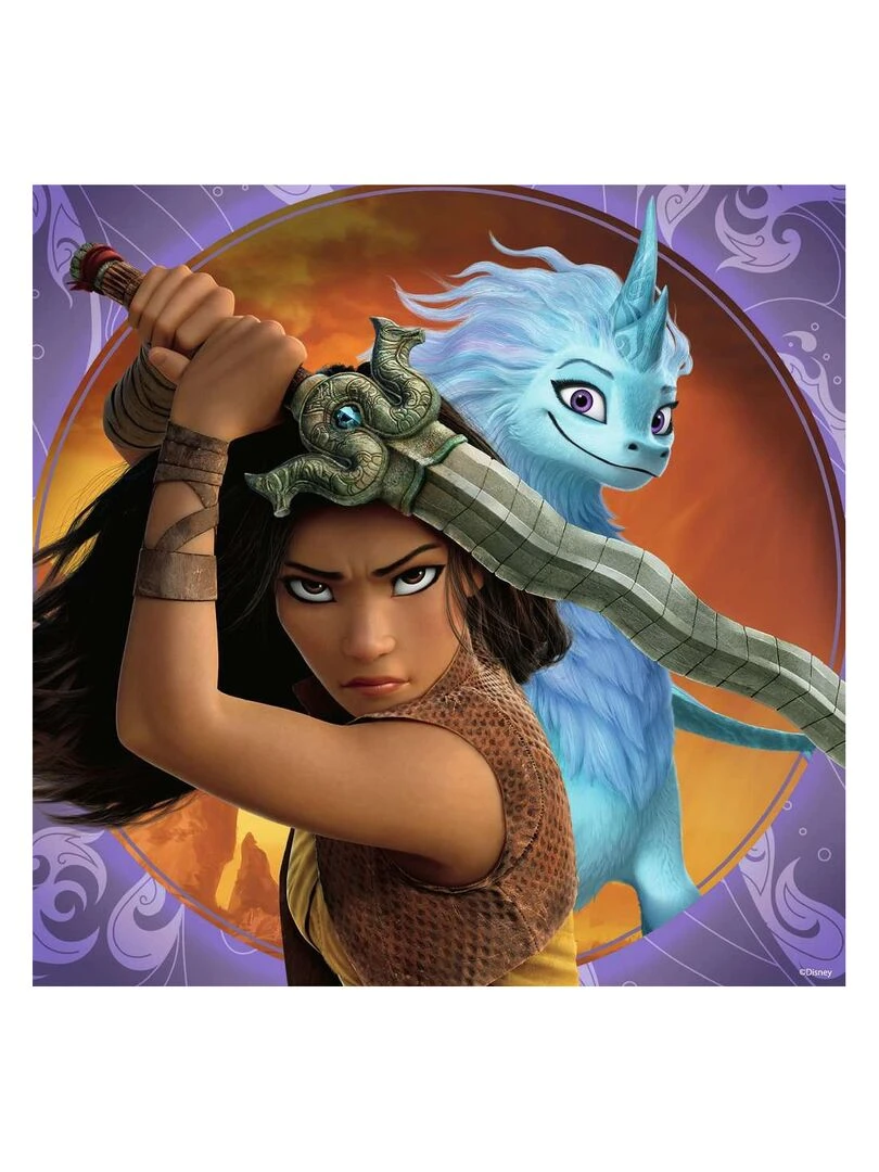 Puzzles 3x49 P   Raya  La Courageuse Guerrière / Disney Raya Et Le Dernier Dragon   N/A
