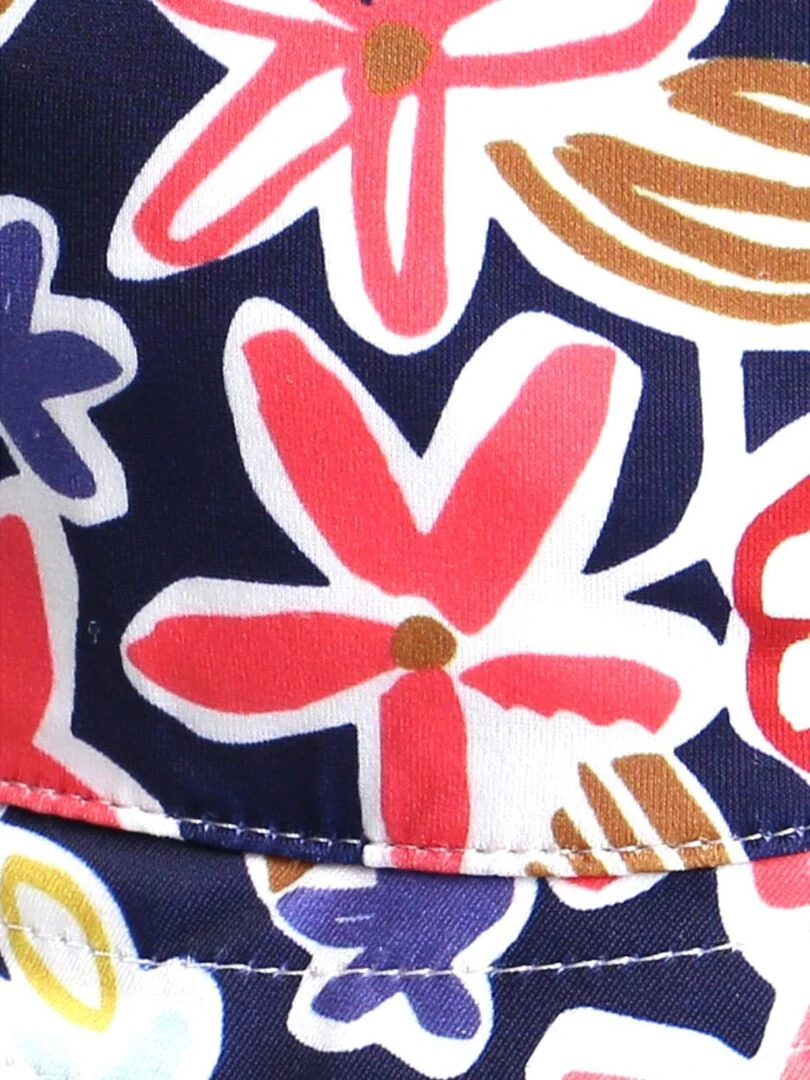 Chapeau réversible avec fleurs Archimède Rose
