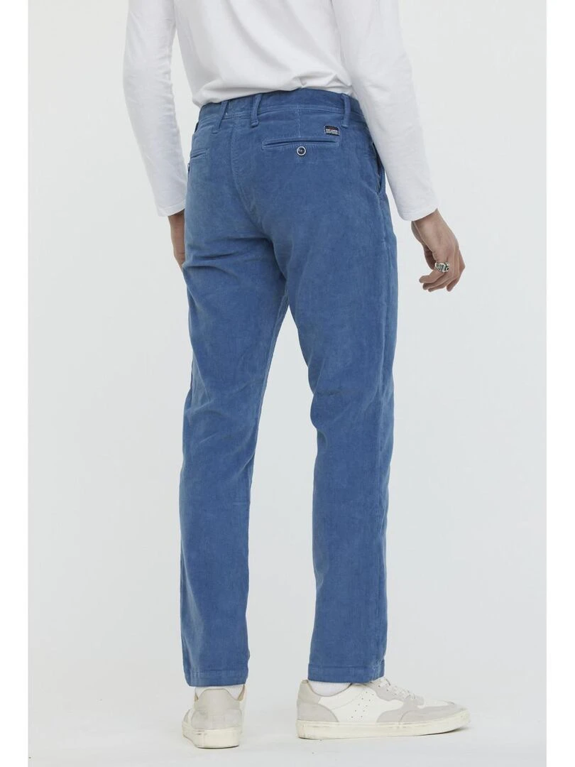Lee Cooper   Pantalon coton chino straight GALANT   Gris Bleu