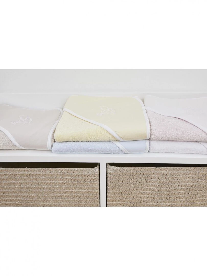 Cape de Bain Bébé 100% Coton Bio Couleur bébé   100% coton biologique   Bleu clair