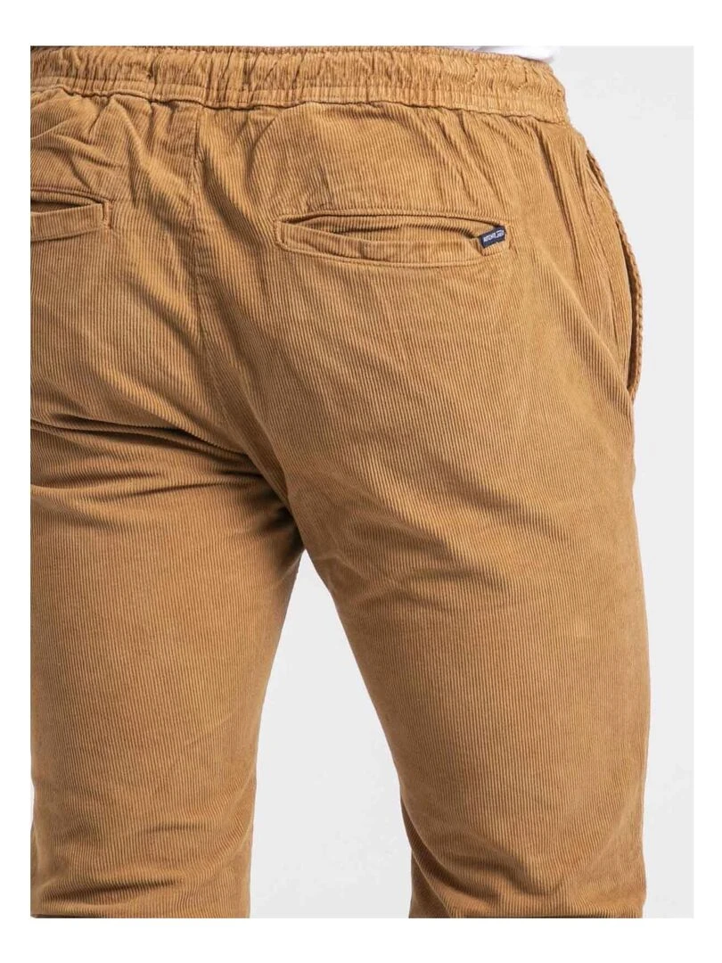 Pantalon velours chino taille élastiquée VERDAMONT   Marron glacé