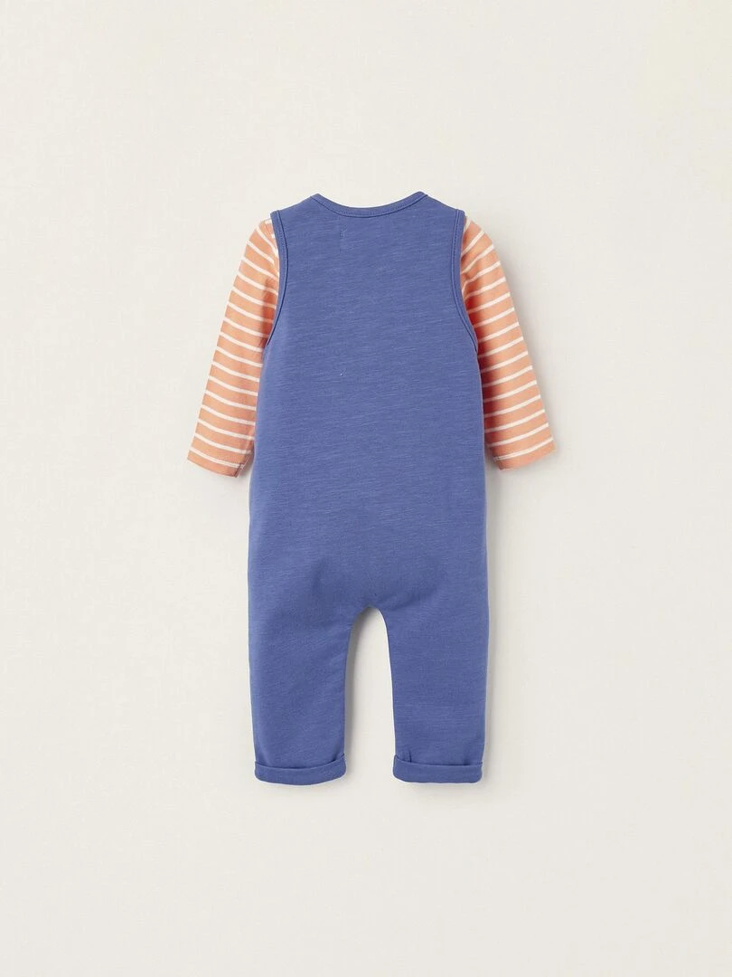 Combinaison + Body en coton pour nouveau né NATURE TAKEOVER Bleu