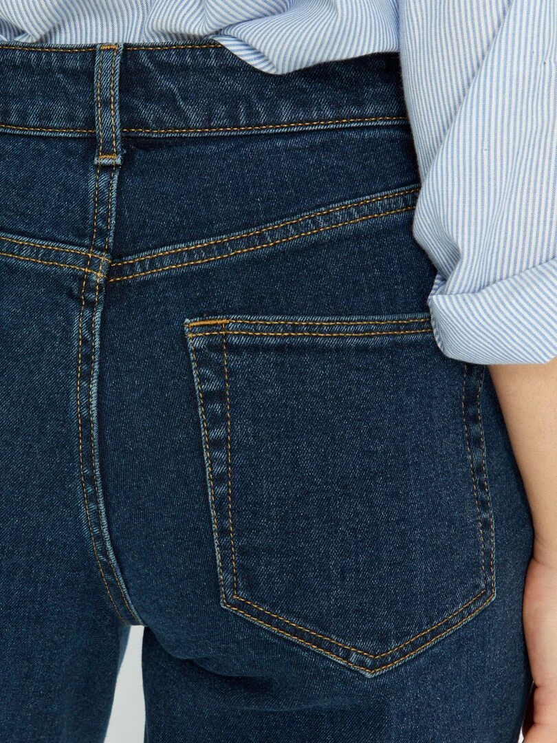 Jean mom à taille très haute   L34   Brut