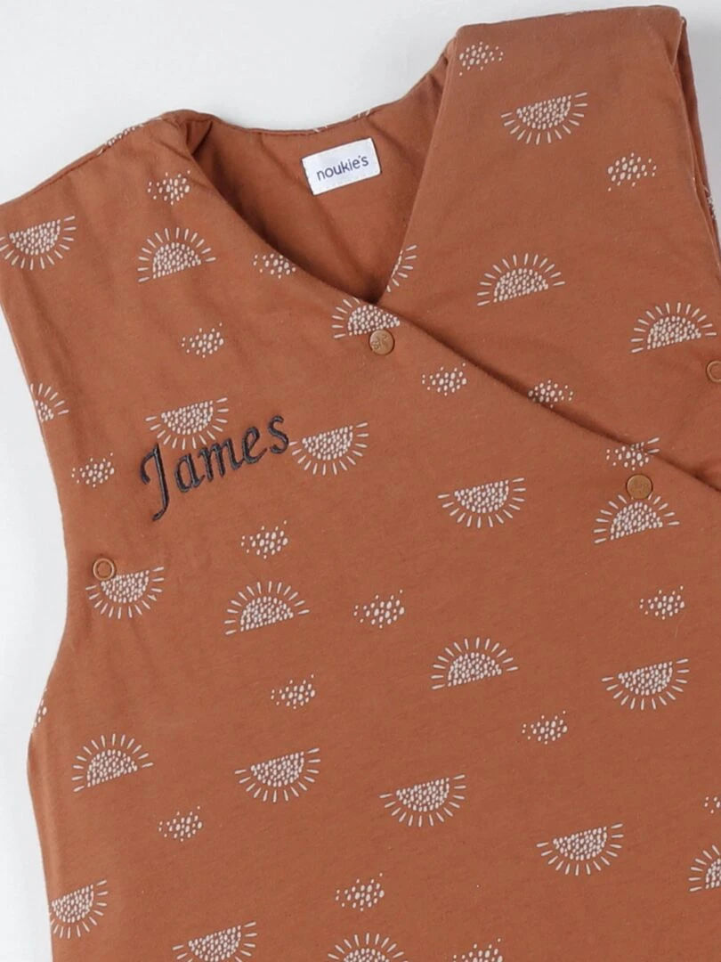 Gigoteuse 100 cm imprimé soleil en jersey  caramel   Marron