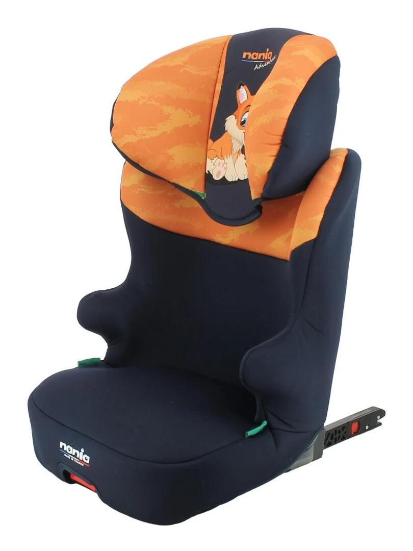 Nania – Siège auto isofix START I FIX 106 140 cm R129 i Size – Fabrication Française Renard Orange