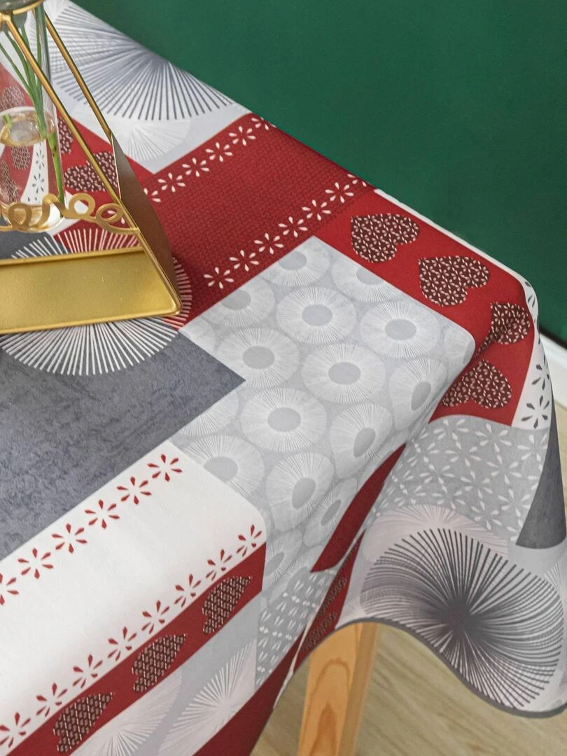 Nappe rectangulaire esprit romantique   Rouge
