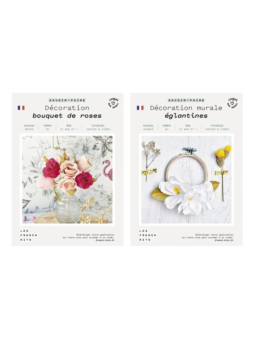 Coffret DIY papier Mariage Décorations florales déco murale et Bouquet N/A