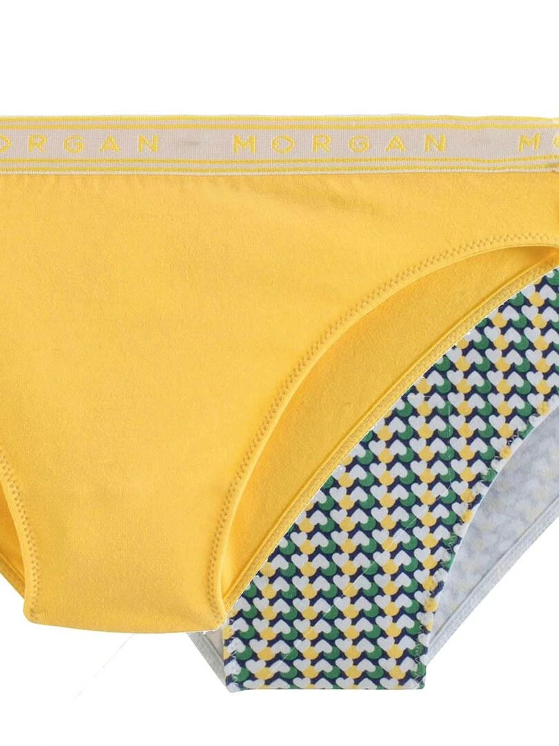 Lot de 2 slips PIA Morgan Bleu Jaune
