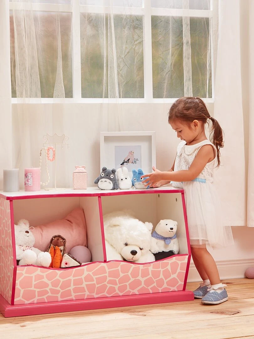 Meuble de rangement enfant en bois rose blanche Teamson Kids TD 12474P   Rose