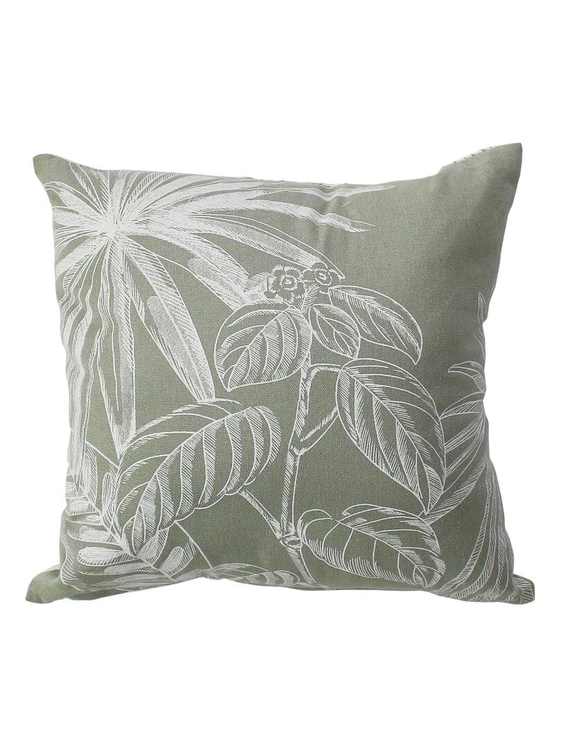 Coussin déhoussable en négatif Vert olive