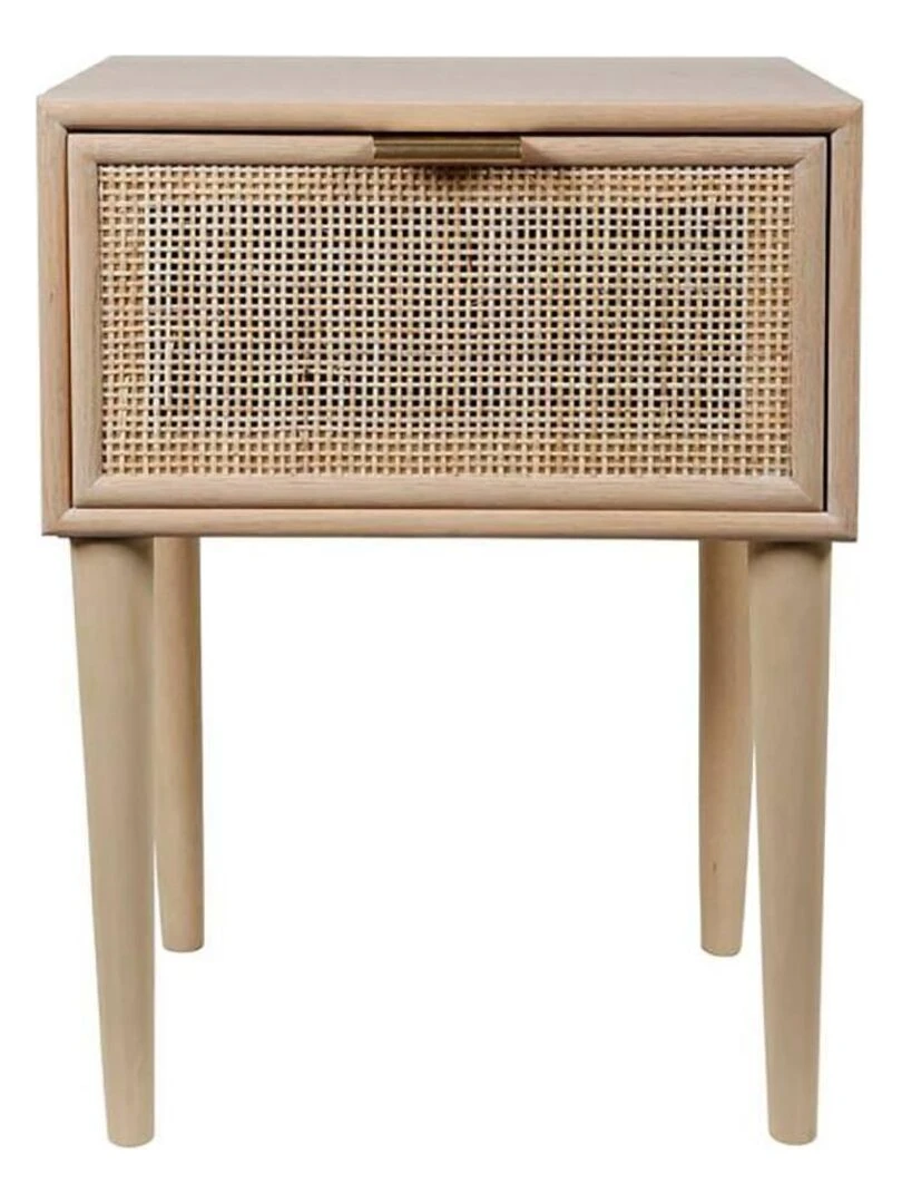 Chevet 1 tiroir bois Selma   Beige