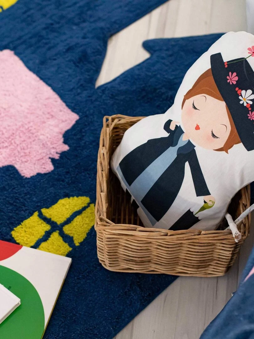 Coussin Nanny "Happyfriday"   Blanc