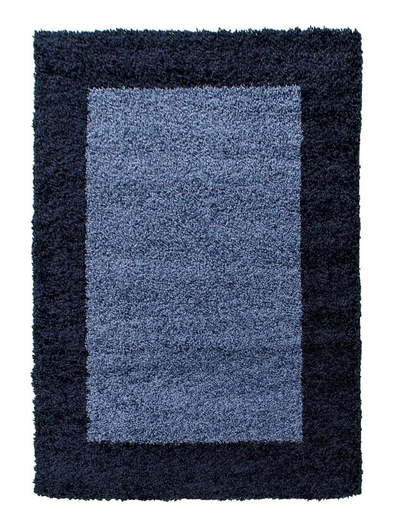 Tapis shaggy BORDURE OEKO TEX® Bleu