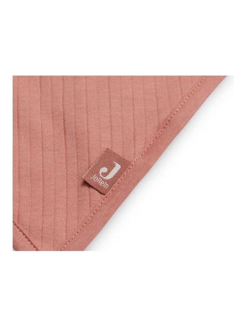 Bavoir Bandana Basic Stripe Rose des bois (2pcs)   Jollein   Rose