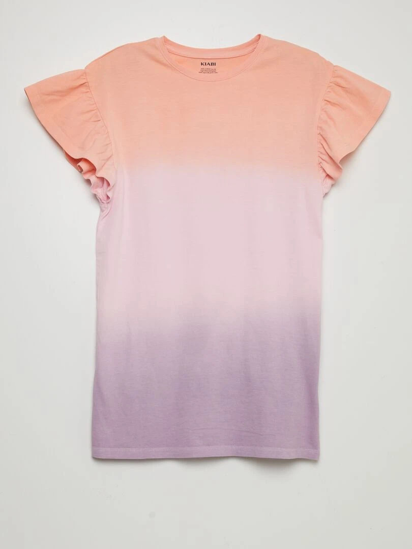 Robe t shirt 'tye and dye' Orange