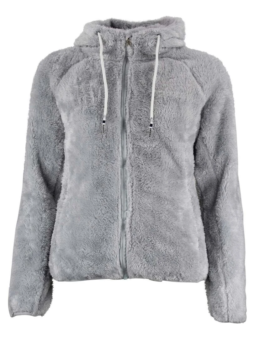 Blouson polaire à capuche femme ALANZO Gris