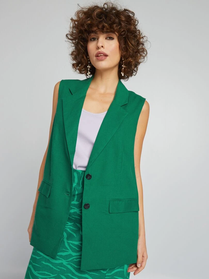 Veste de tailleur sans manches Vert