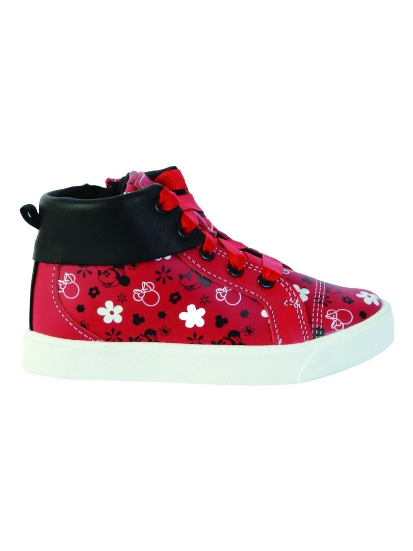 Basket Montante Cuir Enfant Clarks City Mouse Rouge