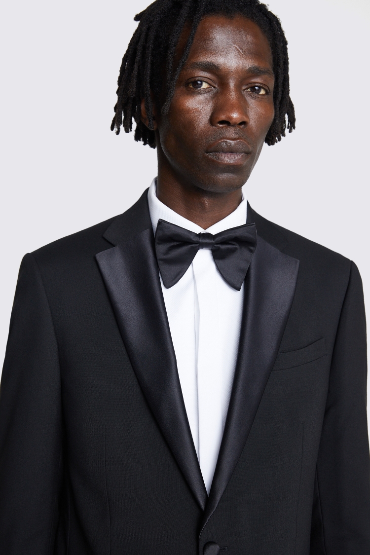 Slim Fit Black Notch Lapel Tuxedo Jacket   Buy Online at Moss