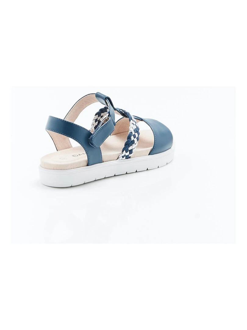 Sandales à brides tressées et lisses Amortyl   Damart   Bleu