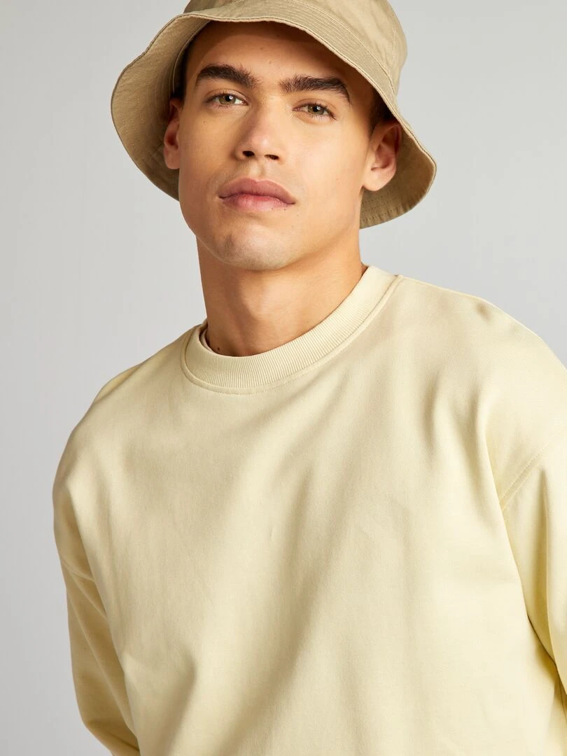 Sweat en molleton   Beige