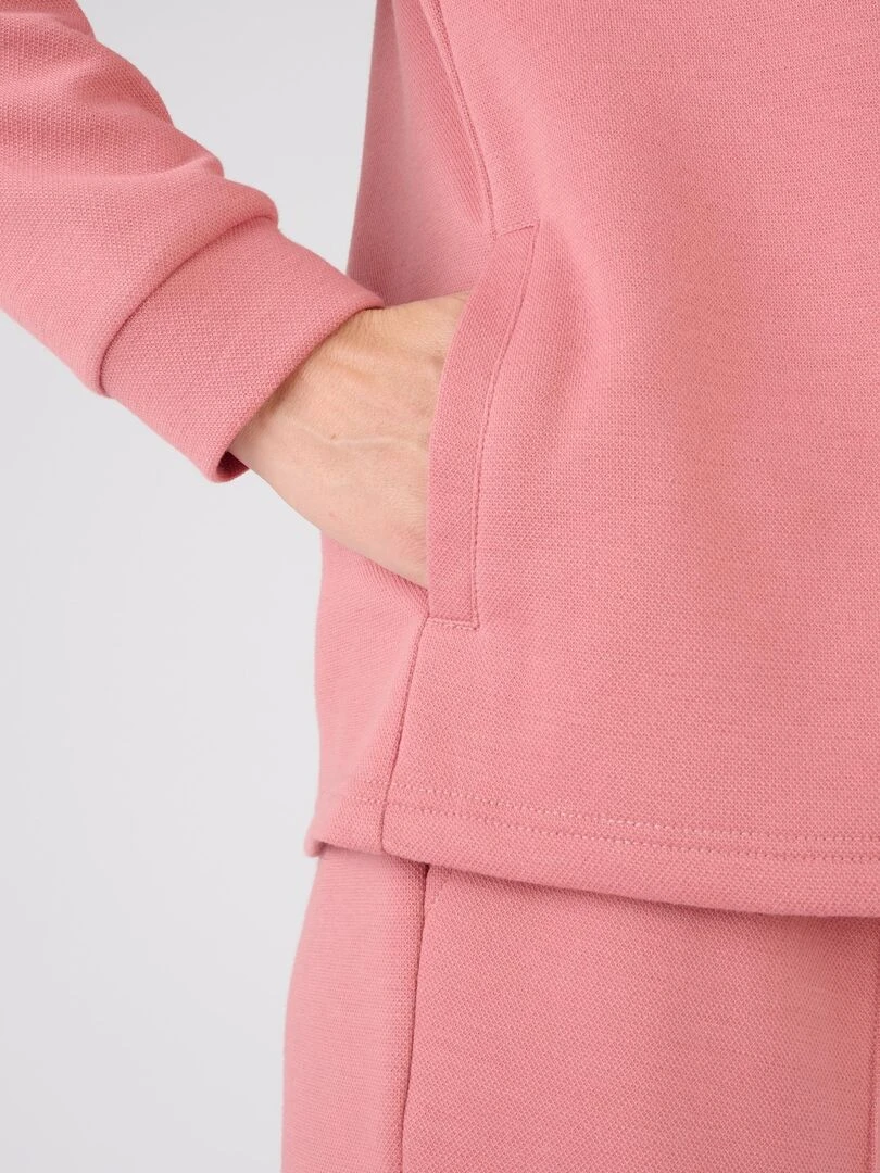 Sweat shirt en maille piquée Happy D. by Damart Rose