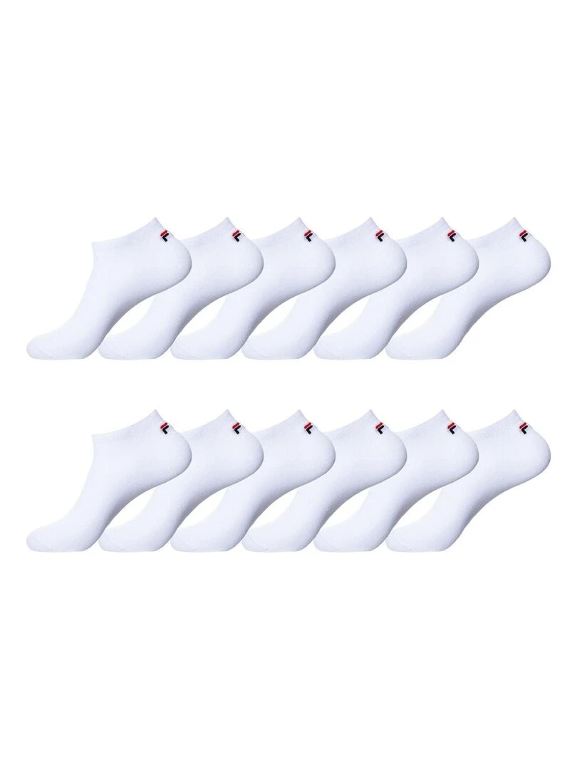 Lot de 12 Paires de Chaussettes Socquettes homme Fila Blanc