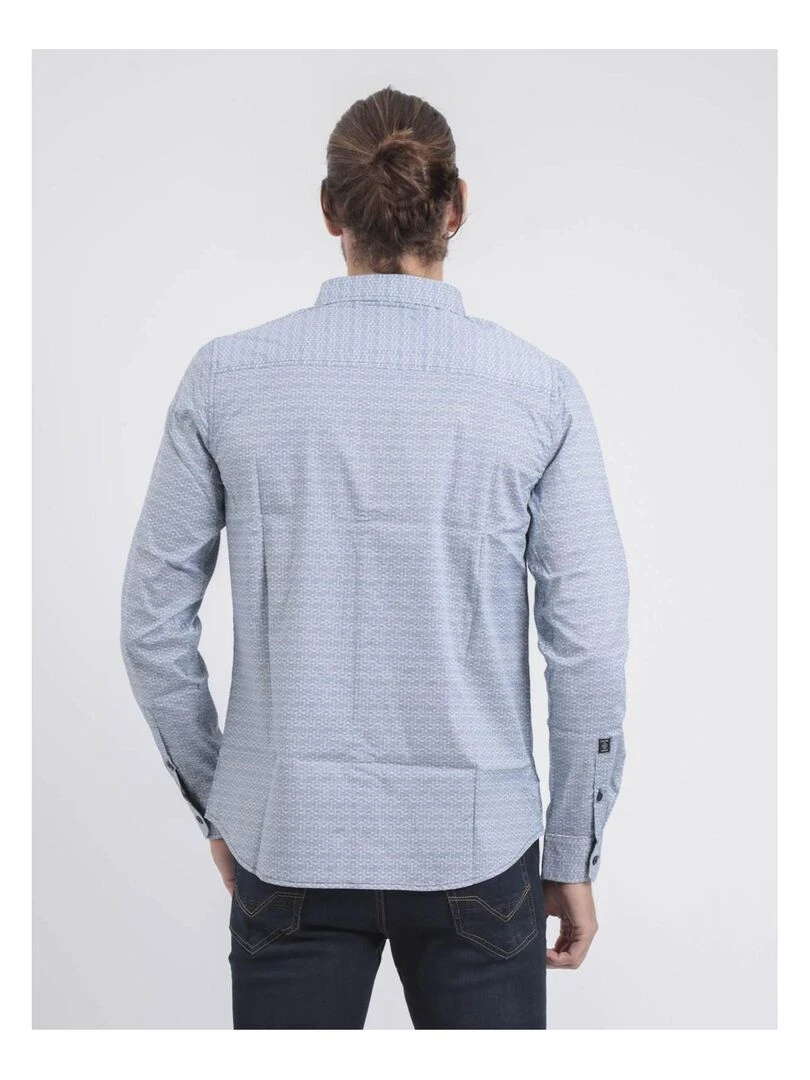 Chemise manches longues motifs TERALIX Blanc