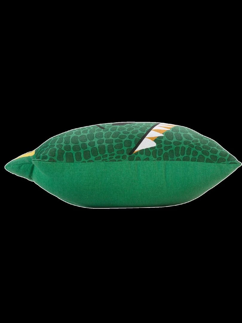 Coussin 40 x 40 cm Tete de crocodile Vert