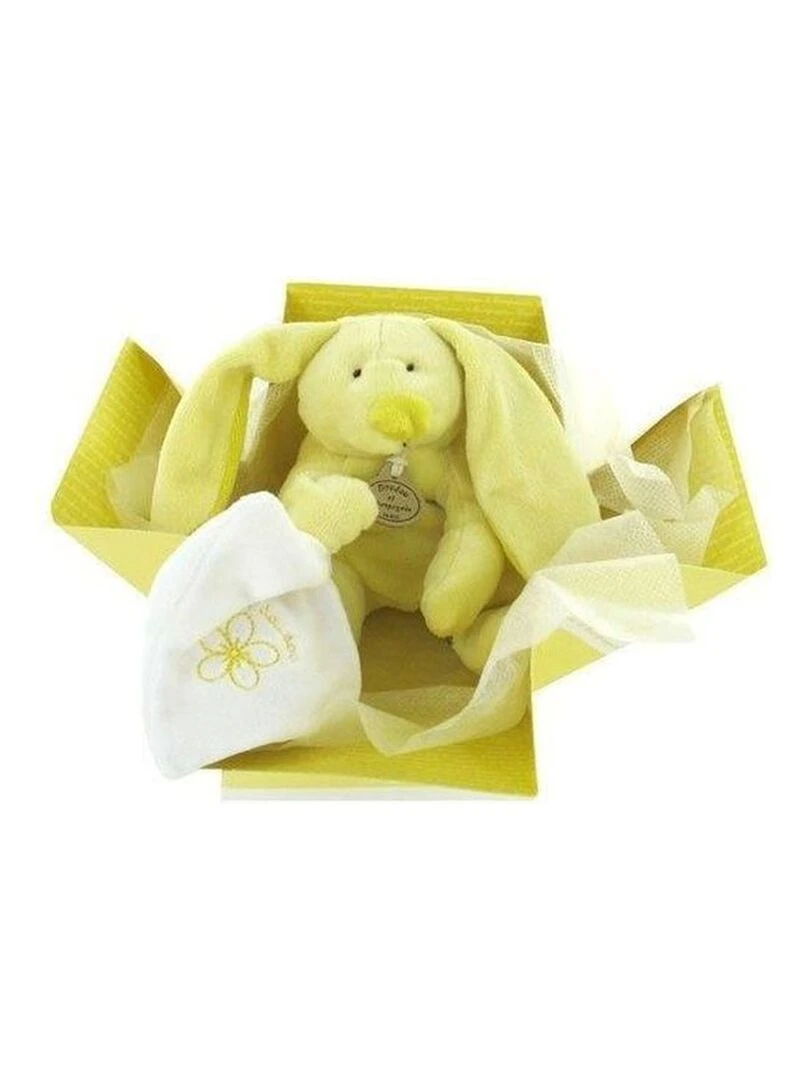 Doudou Doudou et compagnie lapin douceur jaune DC1947   Jaune