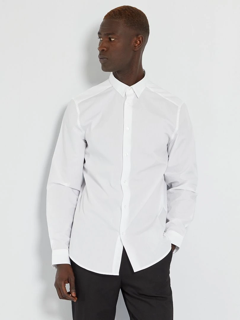 Chemise droite blanche   blanc