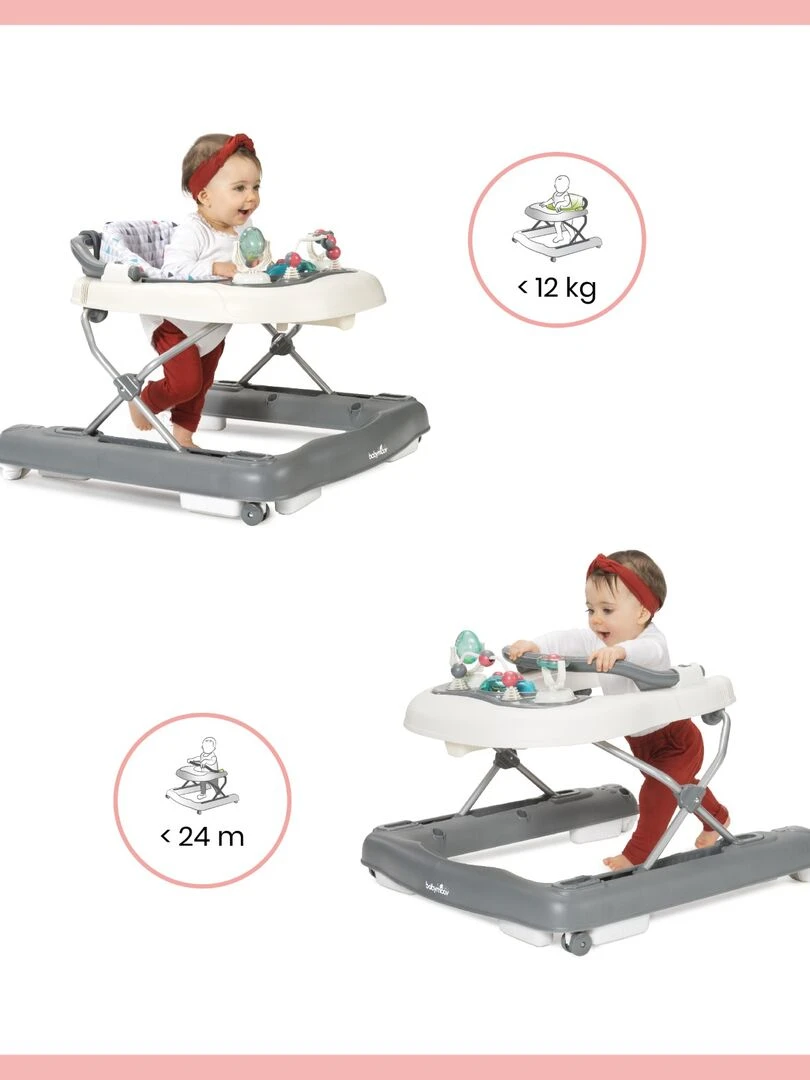Trotteur Pousseur 2 En 1 Babymoov   Gris