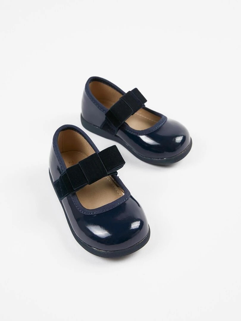 Ballerines en Verni avec Noeud en Velours Bébé Fille ROYALS OFF DUTY Bleu foncé