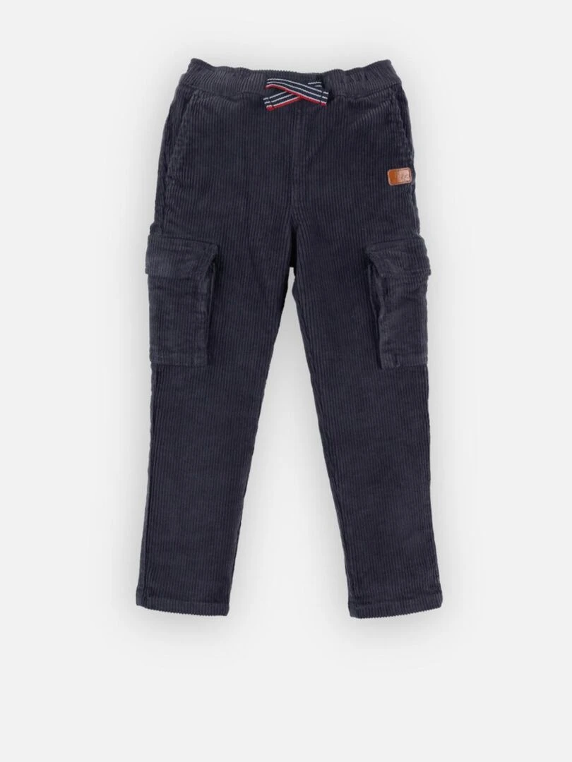 Pantalon cargo velours côtelé    Noukie's   Bleu