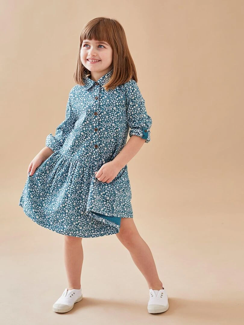 Robe à imprimés fleuris canard Noukie's Vert