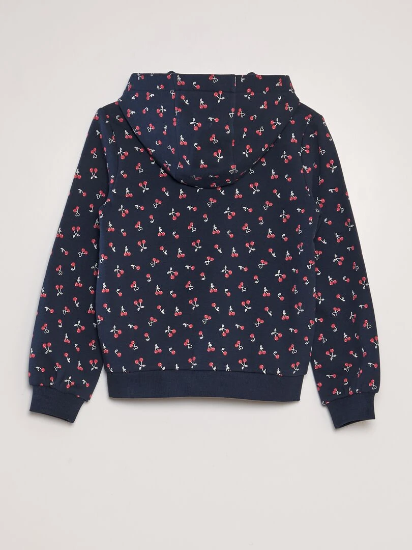 Sweat à capuche à motifs Bleu