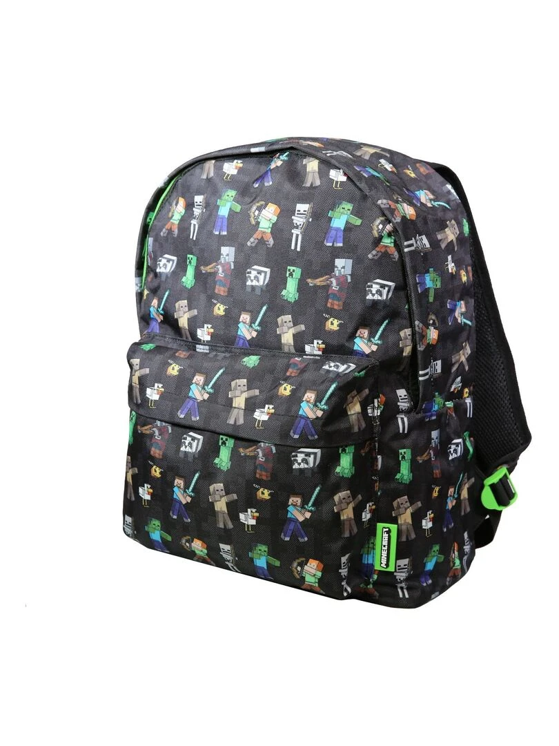 Sac à dos 1 compartiment Minecraft Jeu Vidéo Noir Bagtrotter Noir