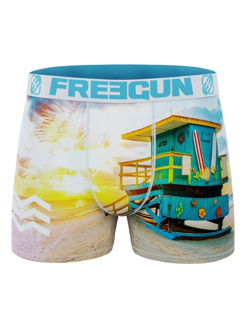 Lot de 3 boxers garçon Summer Vibes Freegun   Bleu