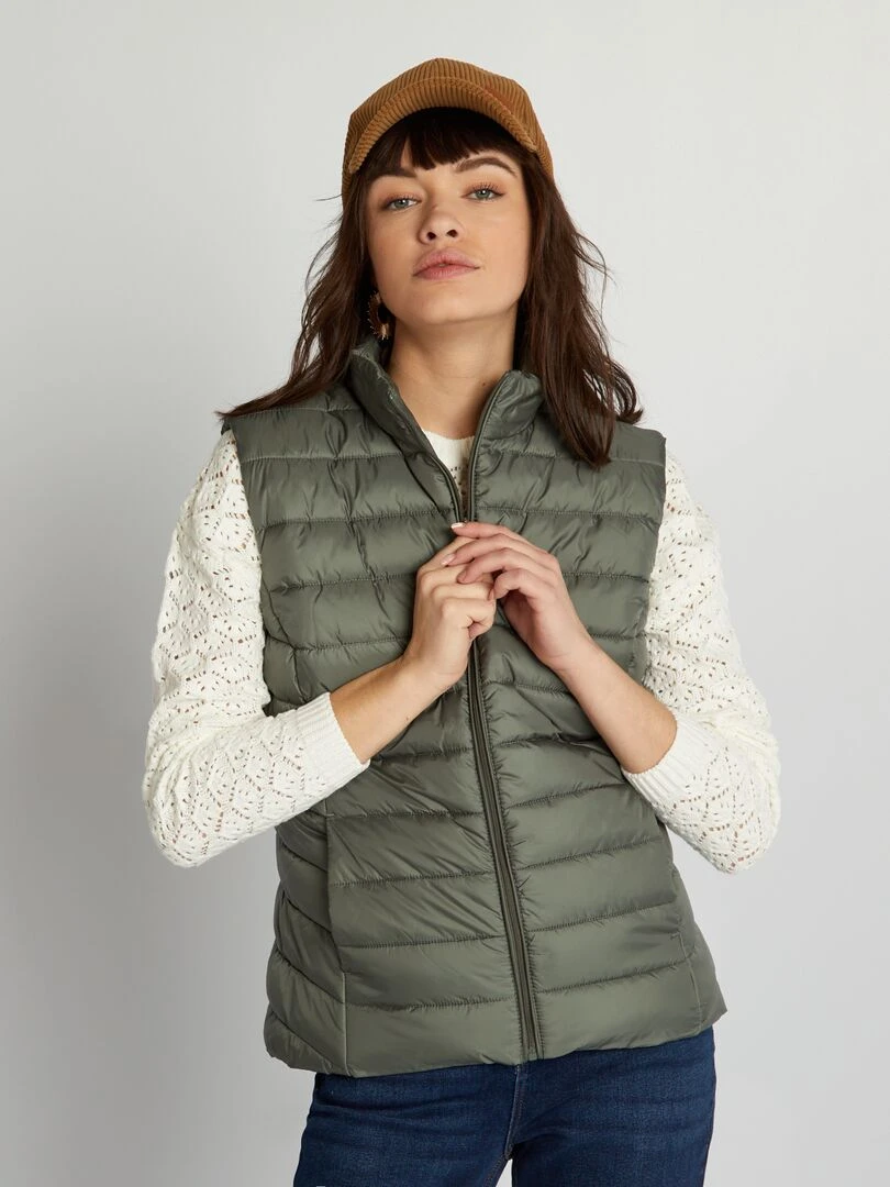 Doudoune sans manches   Kaki