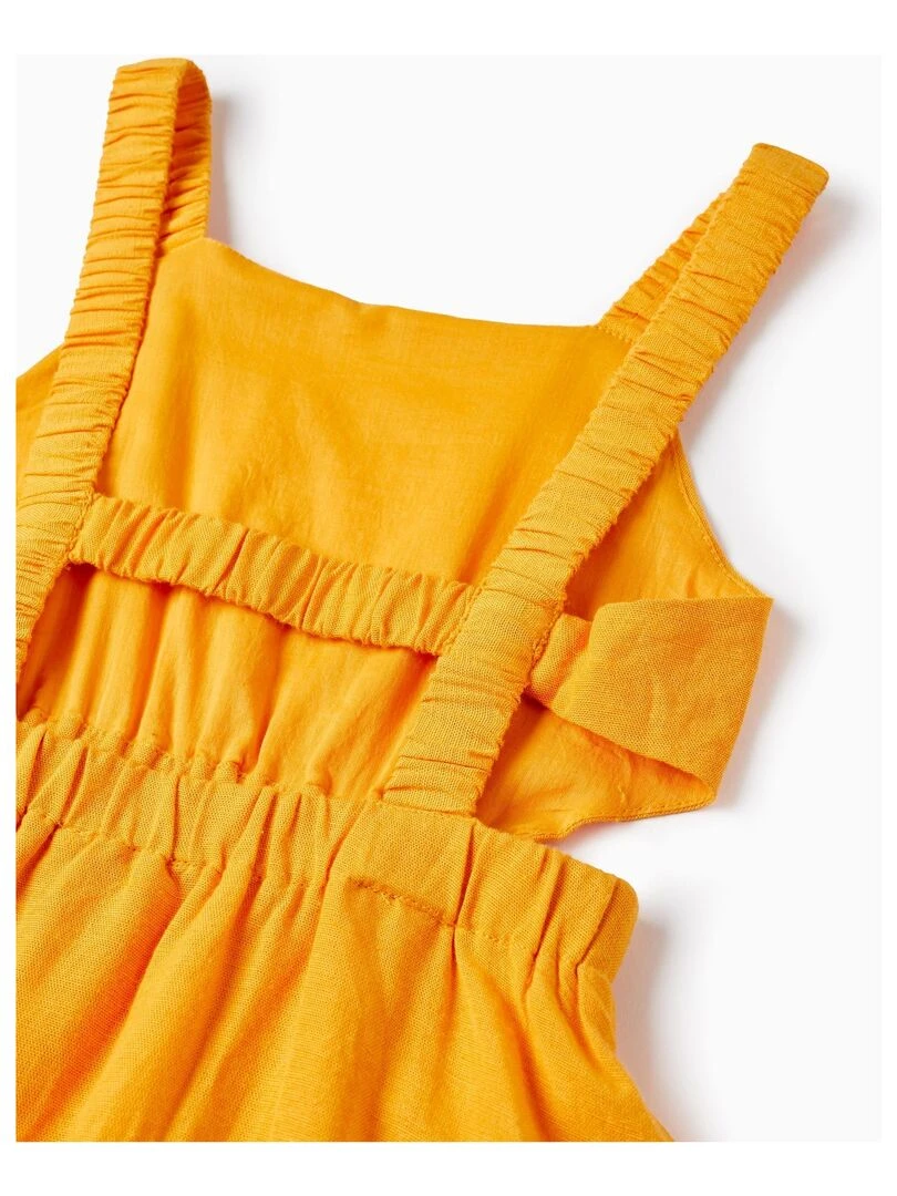 Robe En Mélange De Lin Pour Fille manches courtes MATISSE   Jaune