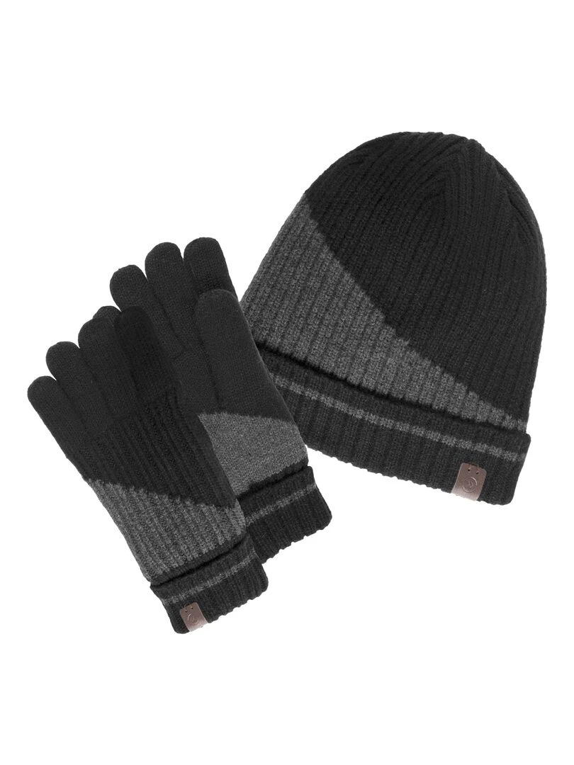 Gants Homme Maille recyclée Noir Noir