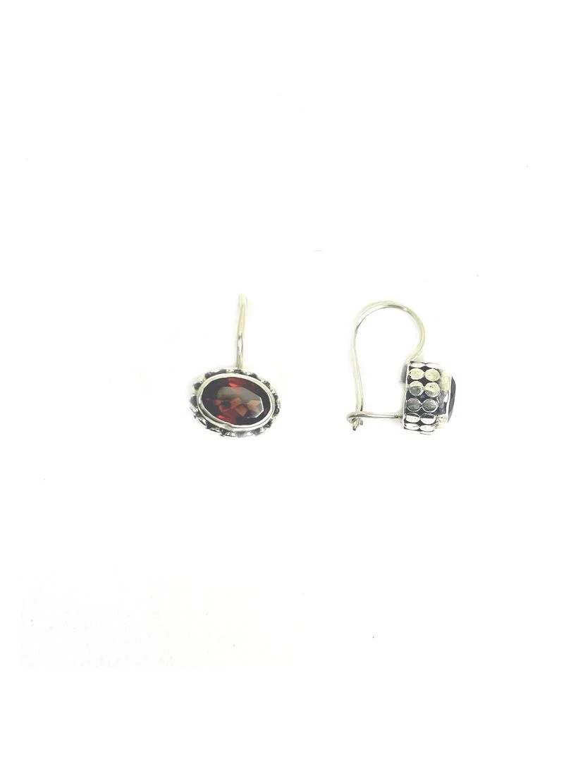 Boucles d'oreilles goutte en grenat Bijoucolor Rouge